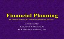 Financial Planning PowerPoint Presentation