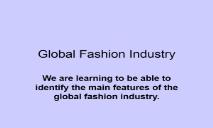 Global Fashion Industry PowerPoint Presentation