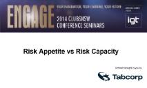 Risk Appetite vs Risk Capacity PowerPoint Presentation