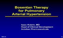 Bosentan in Pulmonary Arterial Hypertension-Food and Drug PowerPoint Presentation