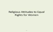 Religious Attitudes to Equal Rights for Women PowerPoint Presentation