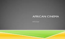 African Cinema PowerPoint Presentation