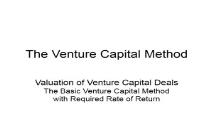Valuation of Venture Capital Deals PowerPoint Presentation