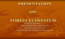 FOREST ECOSYSTEM PowerPoint Presentation
