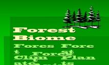 A Forest Biome PowerPoint Presentation