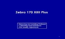 Zebra 170 XiIII Plus PowerPoint Presentation