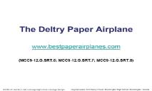 The Deltry Paper Airplane PowerPoint Presentation