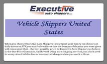 Vehicle Shippers United States PowerPoint Presentation