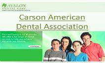 Carson American Dental Association PowerPoint Presentation