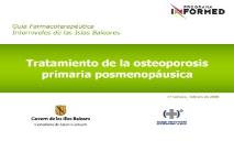 Tratamiento de la osteoporosis postmenopausica PowerPoint Presentation
