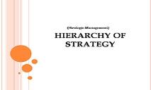 Hierarchy of Strategy PowerPoint Presentation