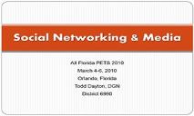 Social Networking All Florida PETS PowerPoint Presentation