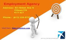 Myticas Consulting - Work Employment Agency PowerPoint Presentation