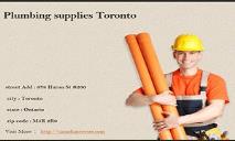 Plumbers in Toronto - Canadian   Rooter PowerPoint Presentation