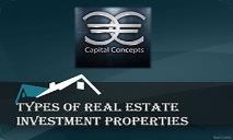 Types of Real Estate Investment Properties PowerPoint Presentation
