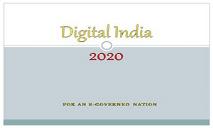Digital India 2020 PowerPoint Presentation