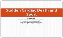 Sudden Cardiac Death and Sport PowerPoint Presentation