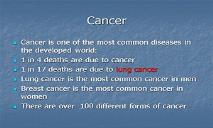 Cancer PowerPoint Presentation