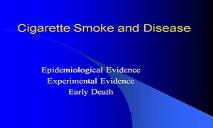 Cigarette Smoke And Disease PowerPoint Presentation