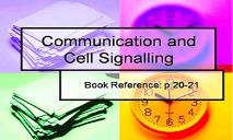 Communication And Cell Signalling PowerPoint Presentation