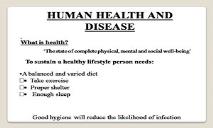 Human Health And Disease PowerPoint Presentation