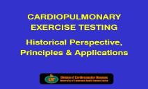 Cardiopulmonary Exercise PowerPoint Presentation