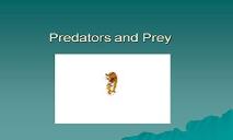 Predators And Prey PowerPoint Presentation