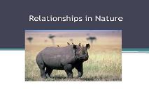 Relationships In Nature PowerPoint Presentation