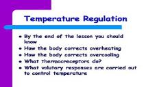 Temperature Regulation PowerPoint Presentation