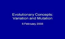 Variation And Mutation PowerPoint Presentation