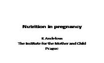 Nutrition in pregnancy PowerPoint Presentation