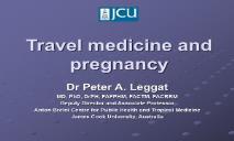 Travel medicine and Pregnancy PowerPoint Presentation