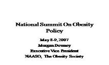 National Summit On Obesity Policy PowerPoint Presentation