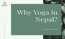 Meditation and yoga in Nepal. PowerPoint Presentation