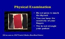 Clinical examination of the thyroid PowerPoint Presentation