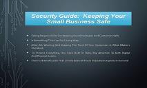 Security Guide Keeping Your Small Business Safe PowerPoint Presentation