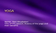 YOGA PowerPoint Presentation