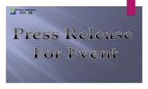 Event For Press Release News PowerPoint Presentation