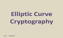 Elliptic Curve Cryptography PowerPoint Presentation