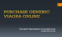 Purchase Generic Viagra Online-SimplyViagra Pharmacy Store PowerPoint Presentation
