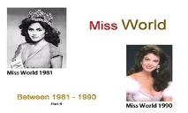 Miss World Winners (Between 1981 to 1990) PowerPoint Presentation