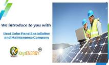 Popular Solar Panel Installation and Maintenance Company PowerPoint Presentation