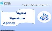 Digital Signature Agency PowerPoint Presentation
