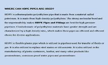 HDPE Pipes Suppliers PowerPoint Presentation