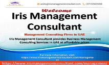 Management Consulting Firms in UAE PowerPoint Presentation