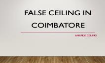 False Ceiling in Coimbatore PowerPoint Presentation