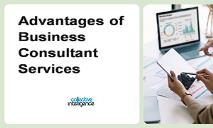 Advantages of Business Consultant Services PowerPoint Presentation