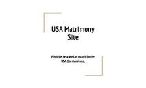 USA Matrimony Site PowerPoint Presentation