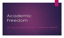 Academic Freedom PowerPoint Presentation