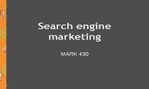 Search Marketing PowerPoint Presentation
